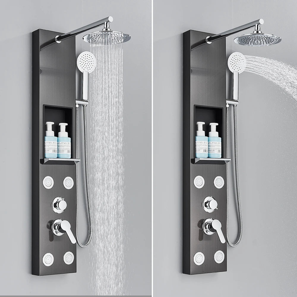 Colonne de Douche Hydromassante avec Niche et Jets Massants