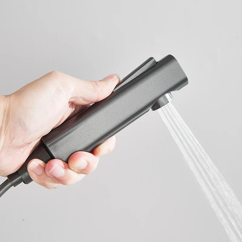 Colonne de Douche Intelligente Rozin – Affichage Numérique Noir Mat, Mitigeur Thermostatique, Système de Pluie Style Piano