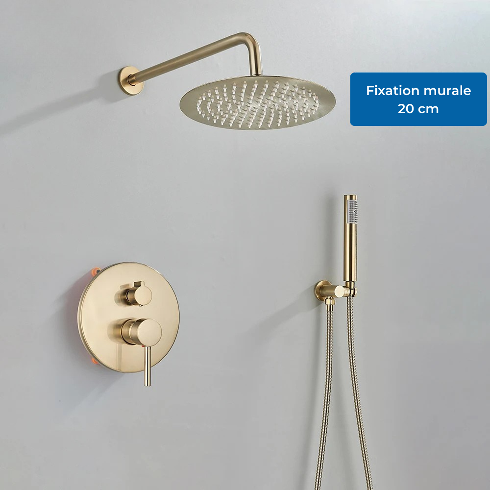 Colonne de Douche Baignoire Encastrée 2 Voies avec Pommeau Pluie