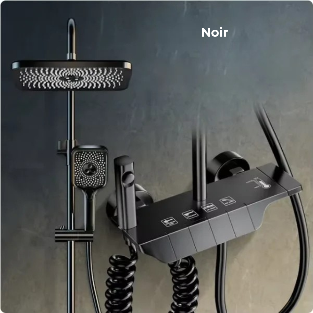 Colonne de Douche Baignoire Thermostatique 4 Fonctions avec Écran Numérique
