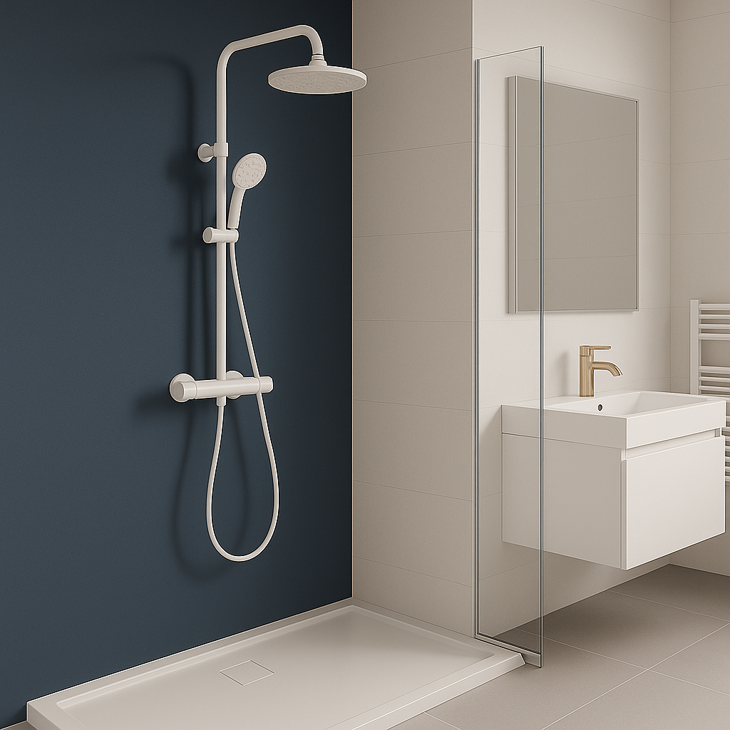 Colonne de douche blanche