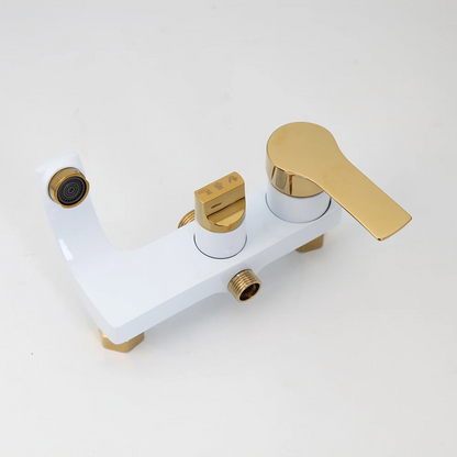 Ensemble de robinets de douche à pluie réglable, murale réglable étagère intégrée