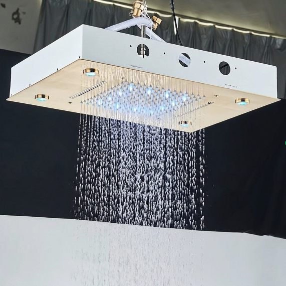 Colonne de Douche Encastrable LED, Pluie & Cascade, Douchette