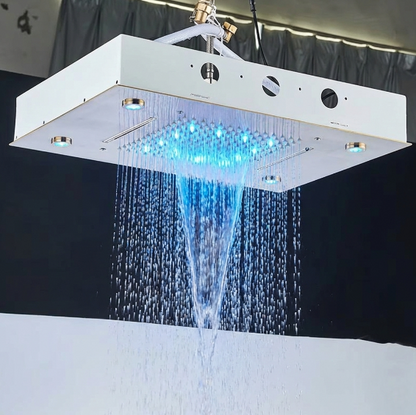 Colonne de Douche Encastrable LED, Pluie & Cascade, Douchette
