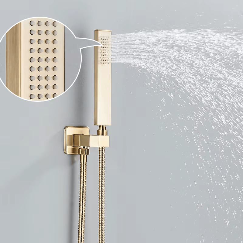 Colonne de Douche Encastrable LED, Pluie & Cascade, Douchette