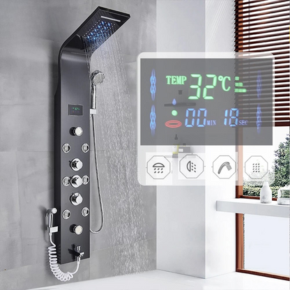Colonne de Douche SPA Hydromassante à Affichage LED