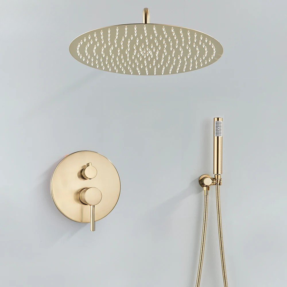 Colonne de Douche Baignoire Encastrée 2 Voies avec Pommeau Pluie