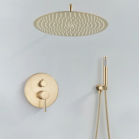 Colonne de Douche Baignoire Encastrée 2 Voies avec Pommeau Pluie