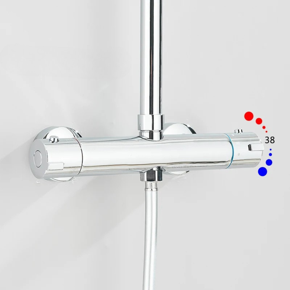 Colonne de Douche Thermostatique Chromée Élégante