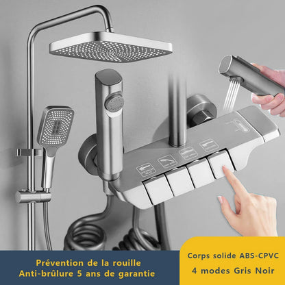Colonne de Douche Baignoire Jets Pluie et Robinet Bain/Douche
