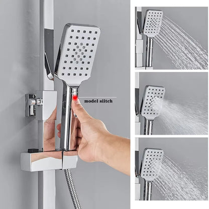 Colonne de Douche Noire Tendance Effet Pluie