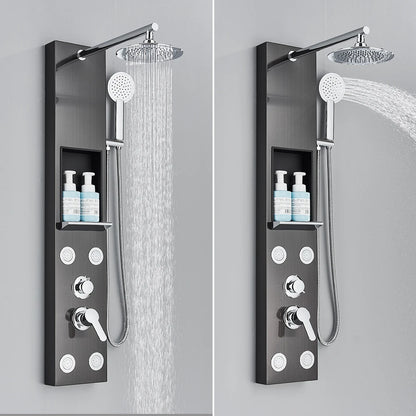 Colonne de Douche Hydromassante avec Niche et Jets Massants
