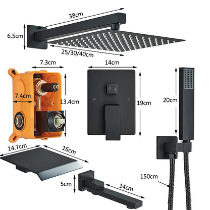 Colonne de Douche Encastrable Design Ciel de Pluie