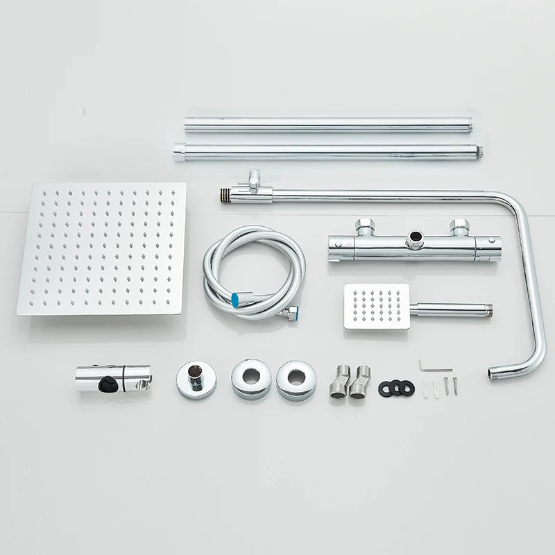 Colonne de Douche Thermostatique Chromée Élégante