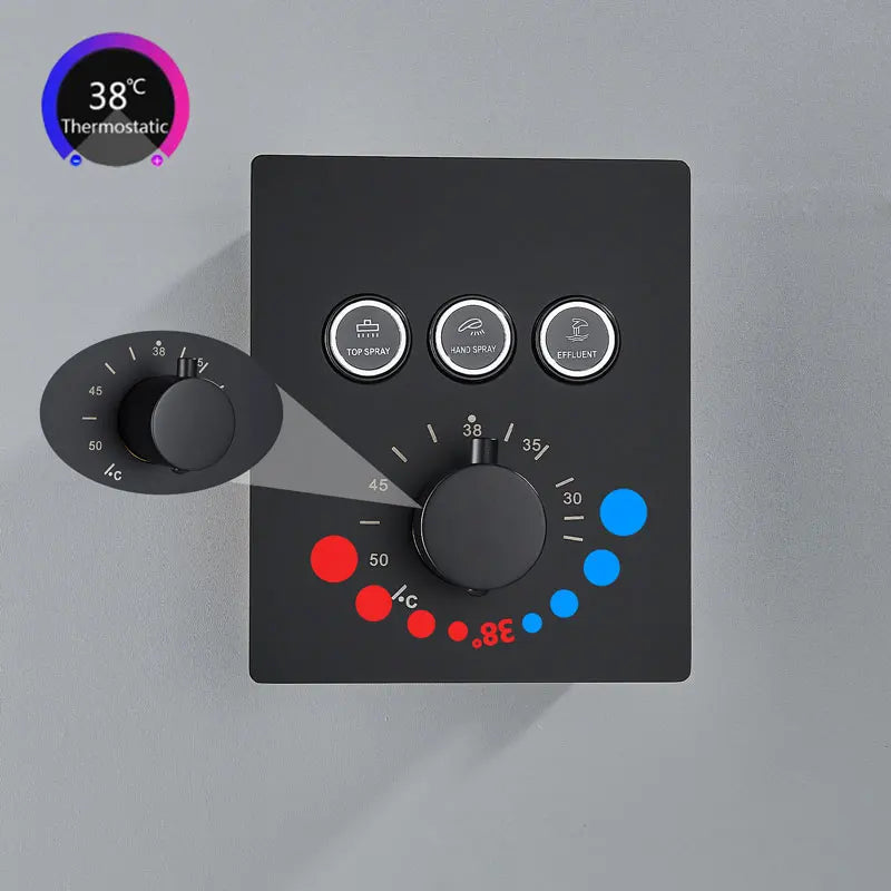 Colonne de Douche Thermostatique Jet Pluie