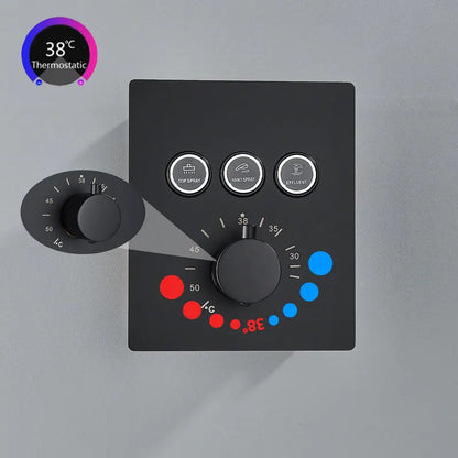 Colonne de Douche Thermostatique Jet Pluie