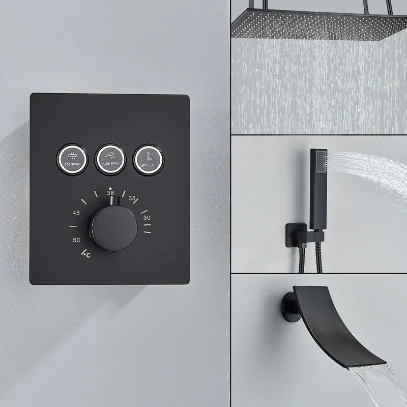 Colonne de Douche Thermostatique Jet Pluie