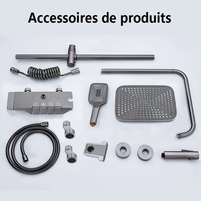 Colonne de Douche avec Mitigeur 4 Fonctions et Affichage Numérique