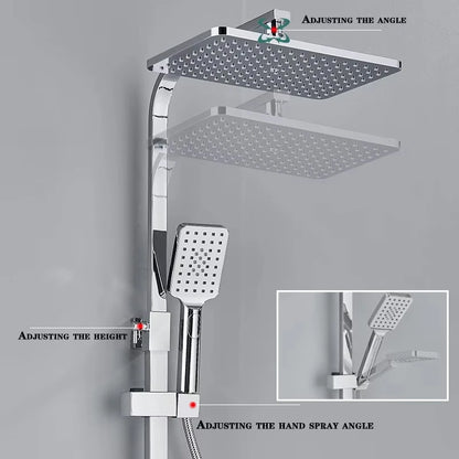 Colonne de Douche Noire Tendance Effet Pluie