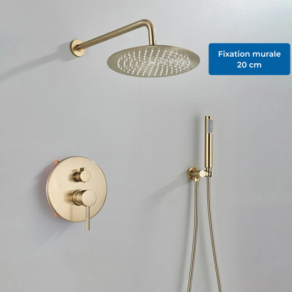 Colonne de Douche Baignoire Encastrée 2 Voies avec Pommeau Pluie