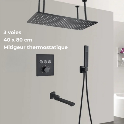 Colonne de Douche Thermostatique Jet Pluie