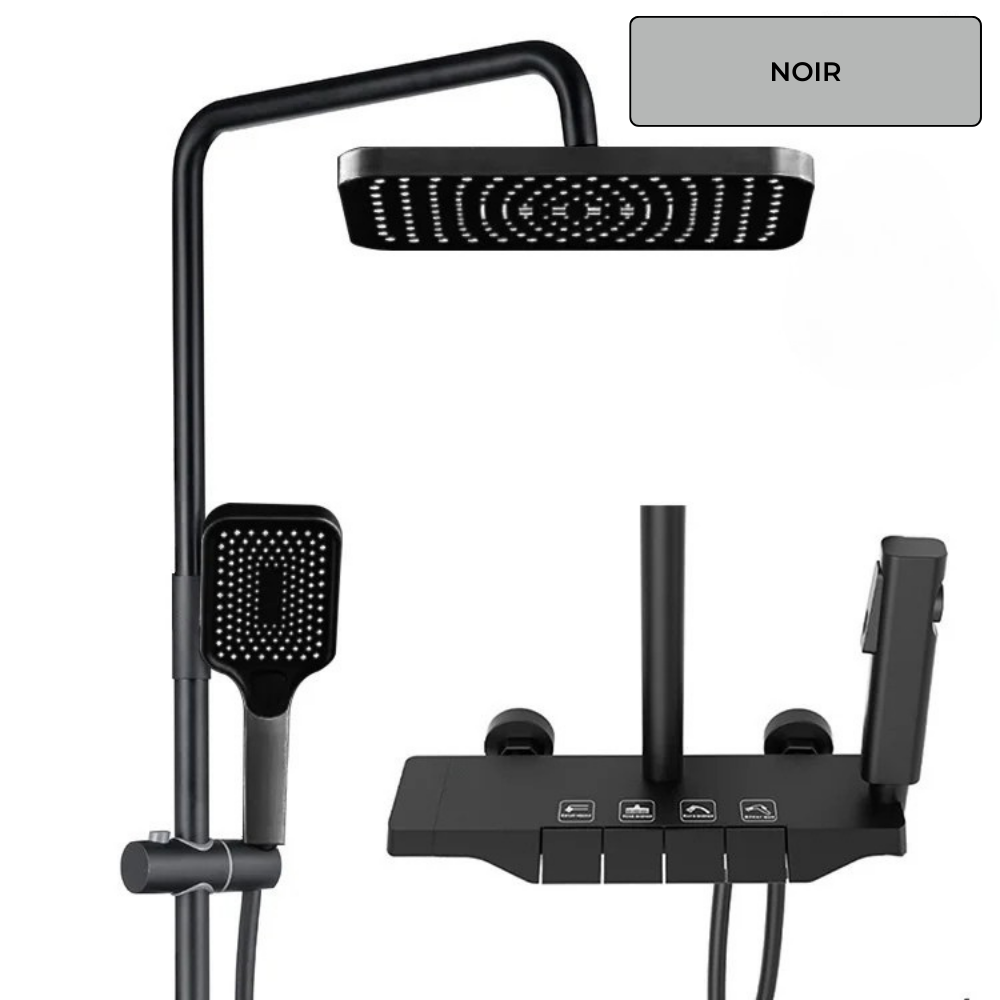 Colonne de Douche avec Mitigeur 4 Fonctions et Affichage Numérique