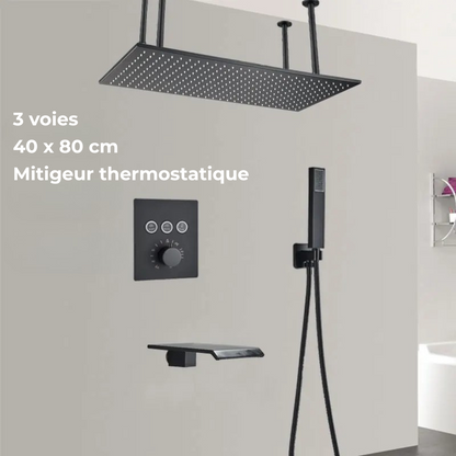 Colonne de Douche Thermostatique Jet Pluie
