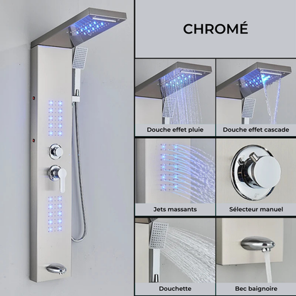 Colonne de Douche Hydromassante Jets Multifonctions