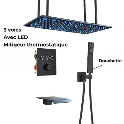Colonne de Douche Thermostatique Jet Pluie