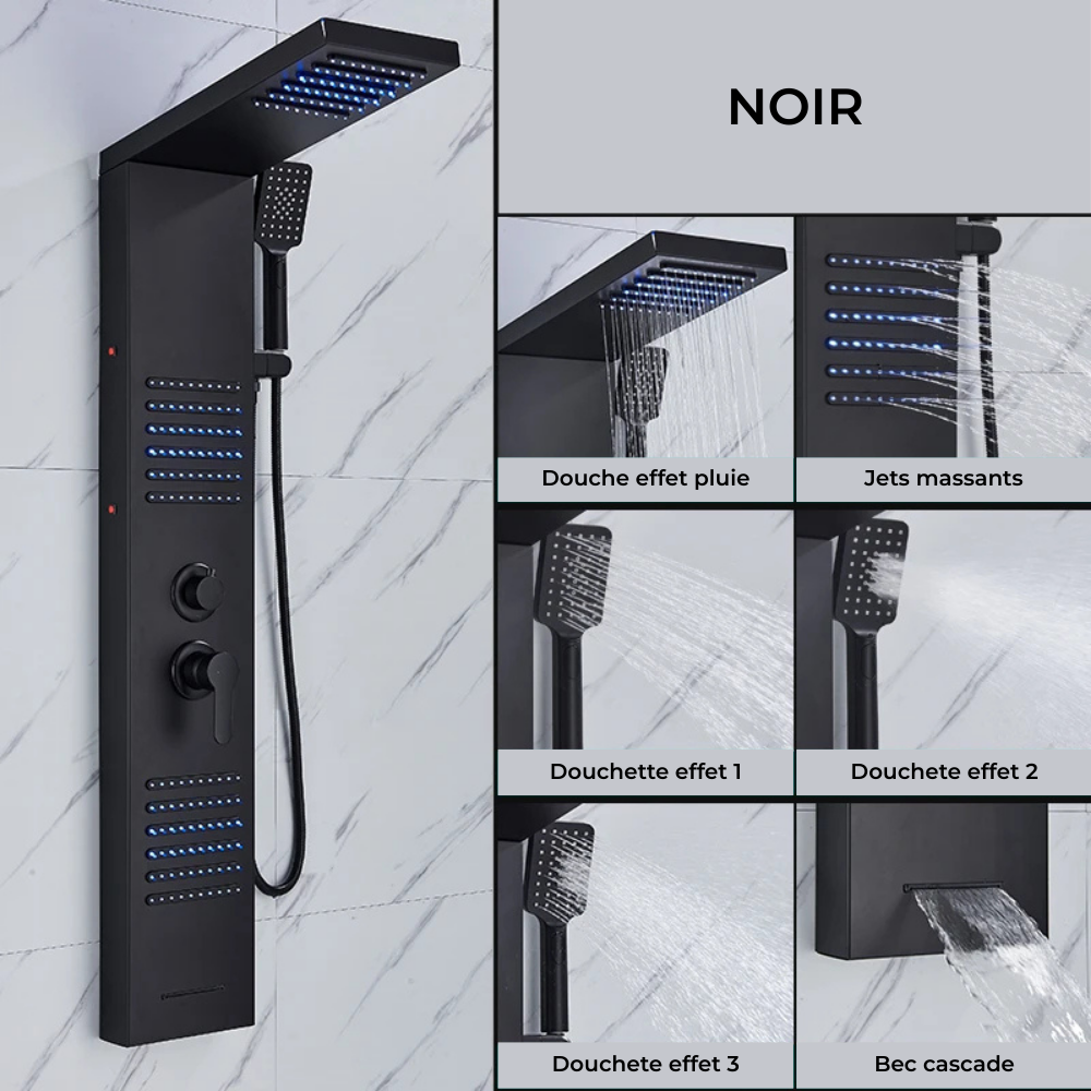 Colonne de Douche Hydromassante Jets Multifonctions