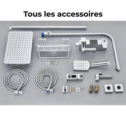 Colonne de Douche Noire Tendance Effet Pluie