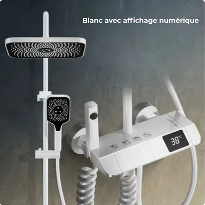 Colonne de Douche Baignoire Thermostatique 4 Fonctions avec Écran Numérique