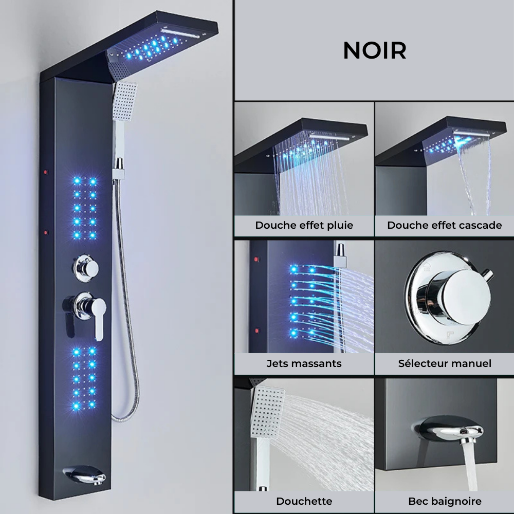 Colonne de Douche Hydromassante Jets Multifonctions