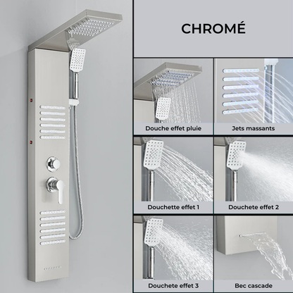 Colonne de Douche Hydromassante Jets Multifonctions